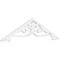 Ekena Millwork Pitch Finley Architectural Grade PVC Gable Pediment, 60"W x 15"H x 1"P (6/12) GPP060X015X100FIN - alternate 1